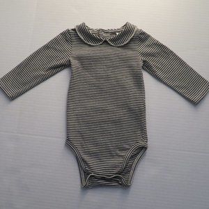 Gray label onesie